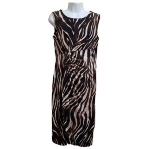 Enfocus studio size 10 animal print sleeveless dress